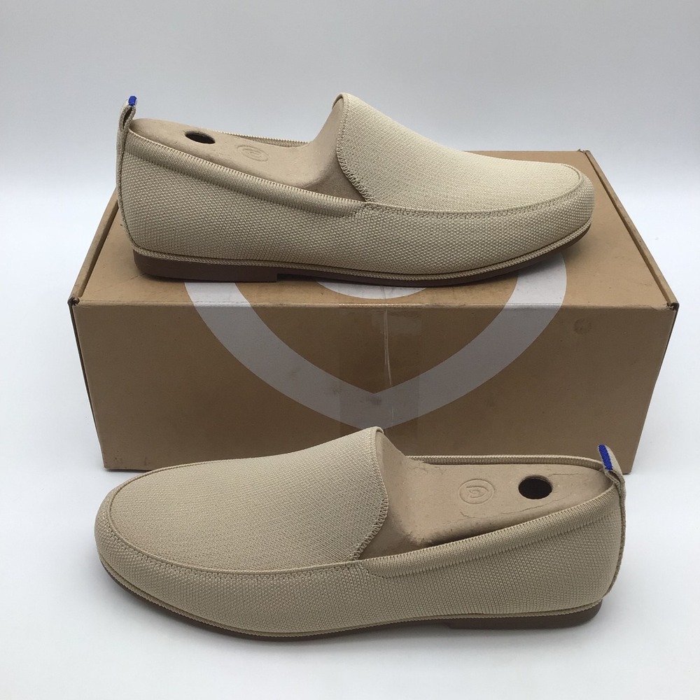 Rothys The Ravello Loafer Sand Tan Knit Slip On Mens Shoes Size 10 123-002 NEW